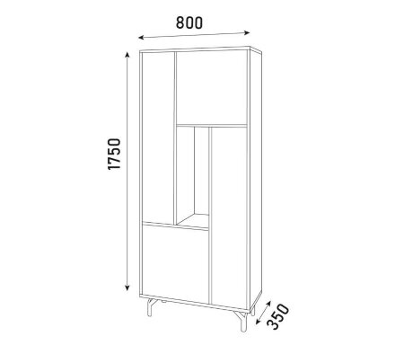 Шкаф распашной 800 мм Лабиринт 